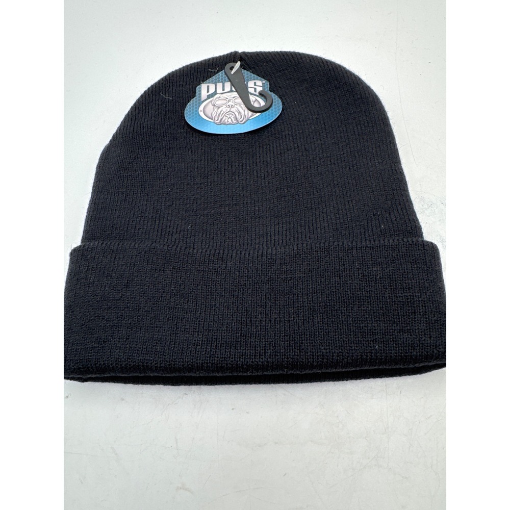 Pugs Knit Hat Navy Blue Cuffed Beanie Winter Skull Cap Mens Womens Navy Blue